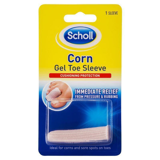 Scholl Gelactiv Corn Relief Toe Sleeves - Reusable, Washable, Size 1