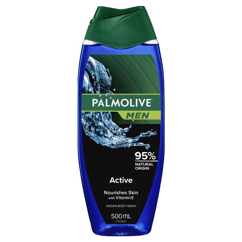 Palmolive Men’s Active Vegan Body Wash with Sea Minerals, 500ml