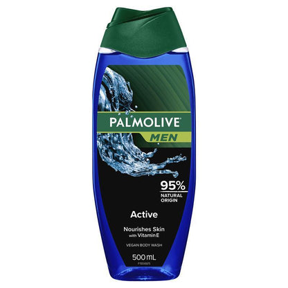 Palmolive Men’s Active Vegan Body Wash with Sea Minerals, 500ml