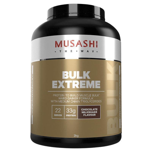 Musashi Bulk Extreme Chocolate 2kg - High Calorie Protein Blend - Auzzi Store