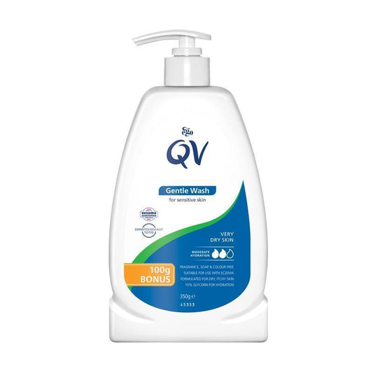 QV Gentle Wash 350g - Soap-Free Cleanser for Dry & Sensitive Skin
