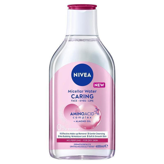 NIVEA Caring Micellar Water 400ml - Gentle Skin Cleanser