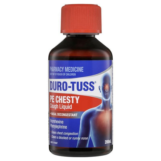 DURO-TUSS PE Chesty Cough Liquid + Nasal Decongestant 200mL-Auzzi Store