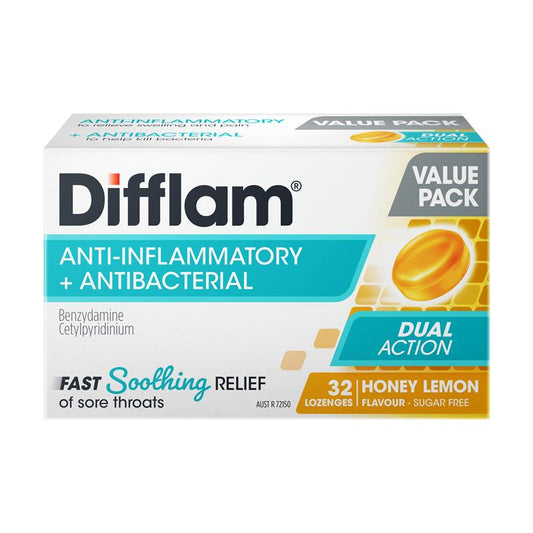 Difflam Sore Throat Sugar Free Honey And Lemon 32 Lozenges – view 2