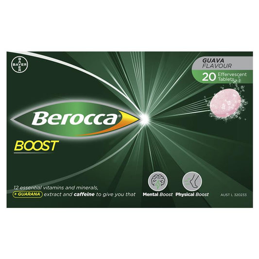 Berocca Boost Energy Tablets - 20 Effervescent Tablets-Auzzi Store
