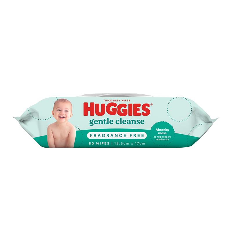 Huggies Baby Wipes Unscented - 80 Refill Pack for Gentle Cleaning-Auzzi Store