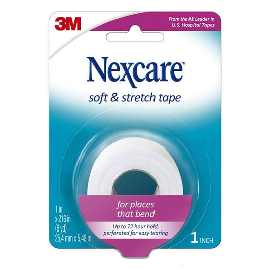 Nexcare Soft & Stretch Tape 25mm - Gentle and Flexible Support - Auzzistore