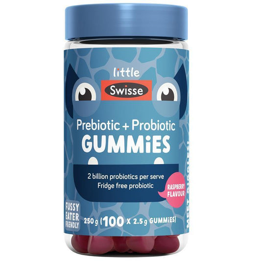 Little Swisse Raspberry Pre + Probiotic Gummies 100 Pack-Auzzi Store