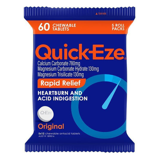 Quick Eze Original Tablets Multi Pack - Rapid Heartburn Relief-Auzzi Store