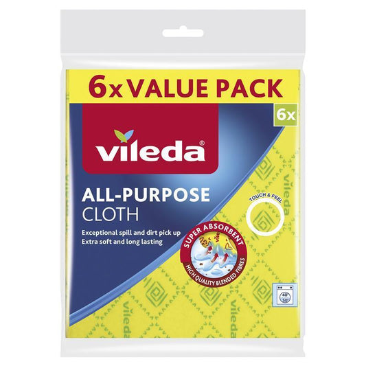 Vileda All Purpose Cloth 6 Pack - Ultimate Cleaning Solution-Auzzi Store