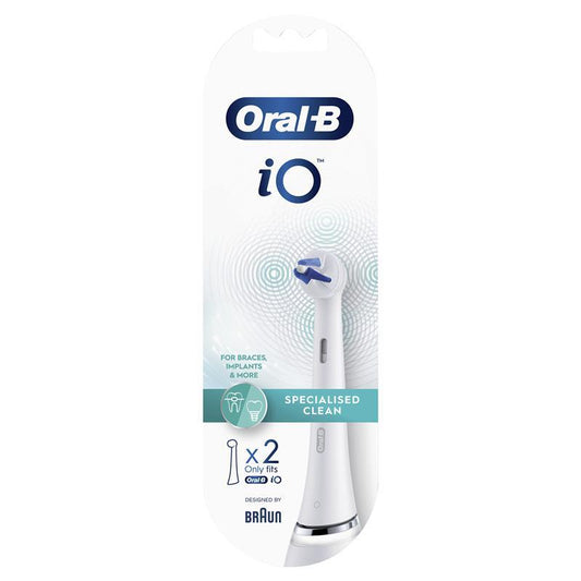 Oral-B iO Specialized Clean Brush Heads - White (2 Pack)-Auzzi Store