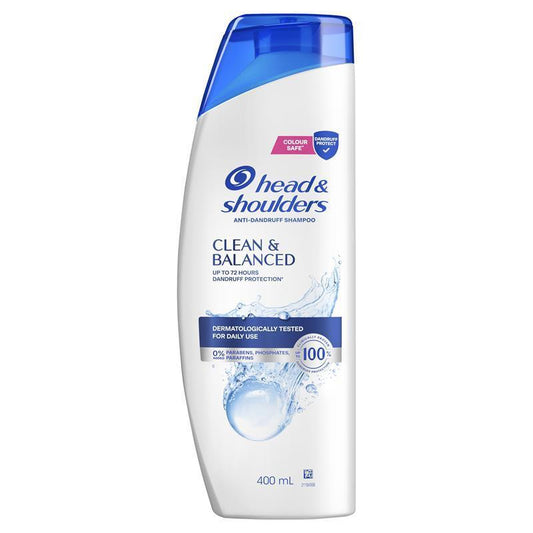 Head & Shoulders Clean & Balanced Anti-Dandruff Shampoo - 400mL-Auzzi Store