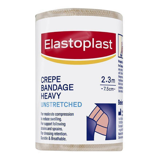 Elastoplast Heavy Weight Crepe Bandage - 7.5cm x 2.3m for Enhanced Support-Auzzi Store