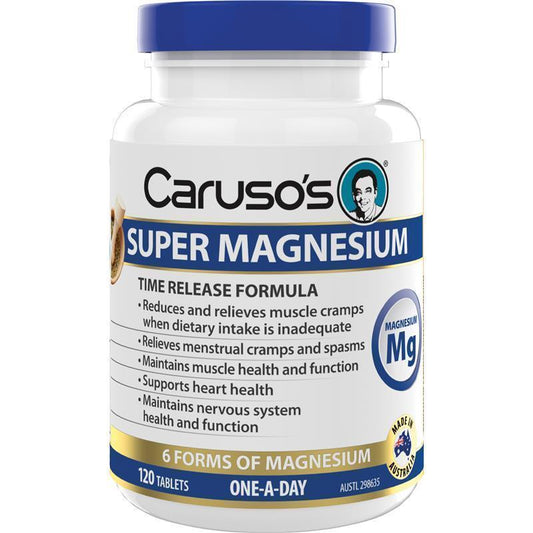 Caruso's Super Magnesium 300mg, 120 Tablets – 6 Forms, Time Release