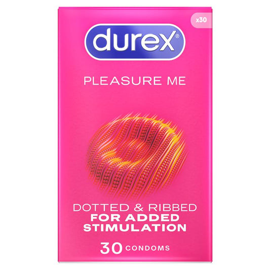 Durex Pleasure Me Ribbed Dotted Condoms 30 Pack – view 2 - Auzzistore