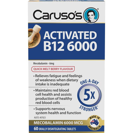 Caruso's Activated B12 6000 - 60 Orally Disintegrating Tablets
