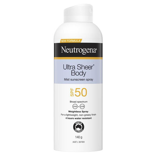 Neutrogena Ultra Sheer Body Mist Sunscreen SPF 50 - 140g
