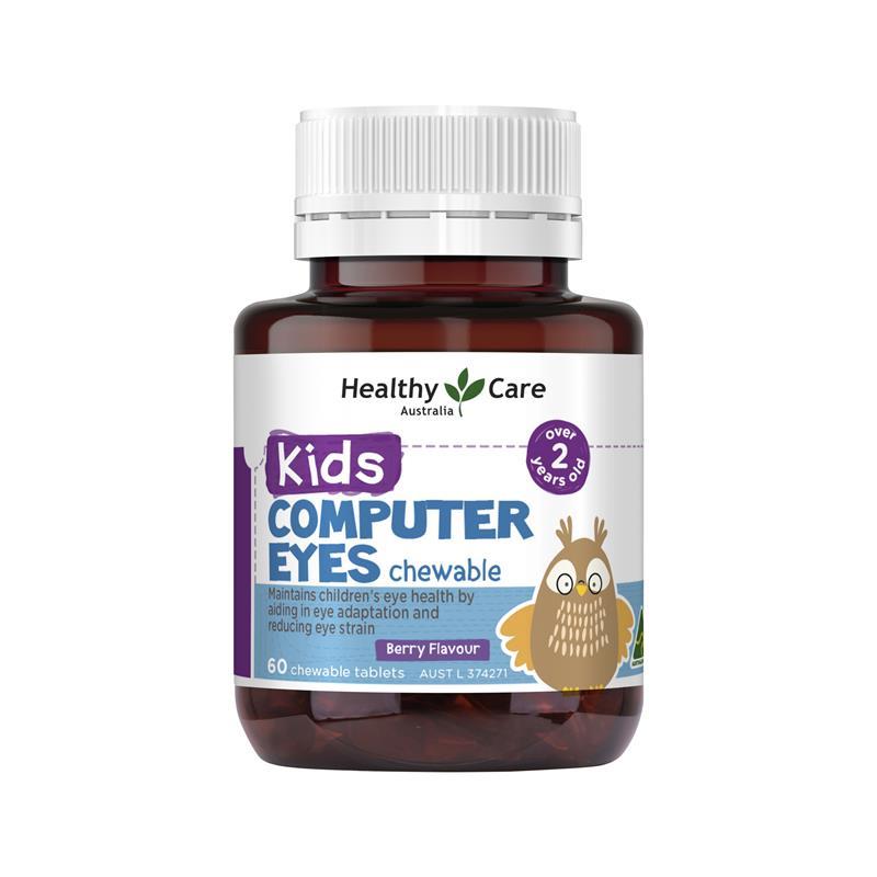 Healthy Care Kids Computer Eyes 60 Chewable Tablets - Natural Eye Health Support - Auzzi Store