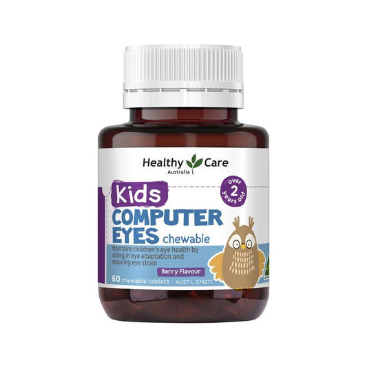 Healthy Care Kids Computer Eyes 60 Chewable Tablets - Natural Eye Health Support - Auzzi Store