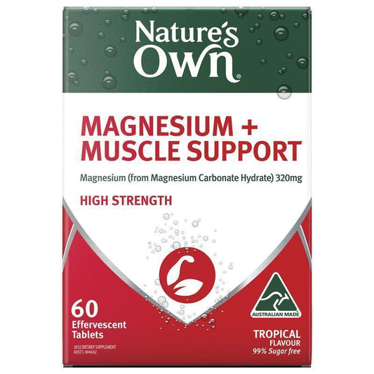 Nature's Own Magnesium + Muscle Support Effervescent Tablets - 60 Count