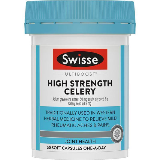 Swisse Ultiboost High Strength Celery 5000mg - 50 Capsules for Joint Comfort-Auzzi Store
