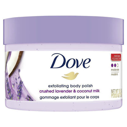 Dove Crushed Lavender & Coconut Milk Exfoliating Body Polish 298g