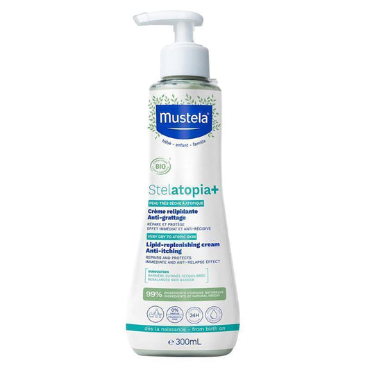 Mustela Stelatopia+ Lipid Replenishing Cream 300ml - Family-Friendly Moisturizer