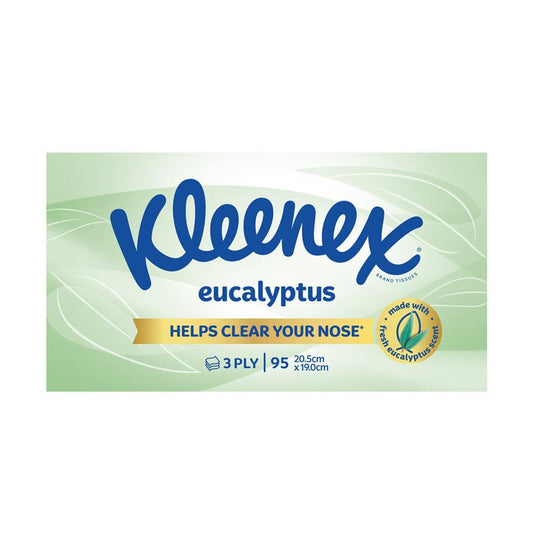 Kleenex Eucalyptus Facial Tissues - 3 Ply, 95 Pack-Auzzi Store