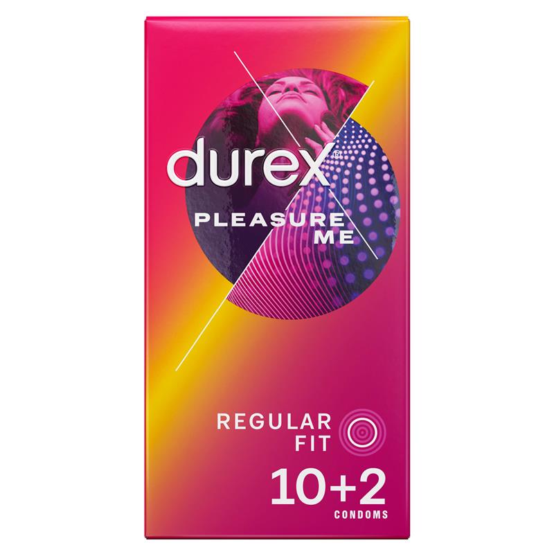 Durex Pleasure Me Ribbed Dotted Latex Condoms 12 Pack