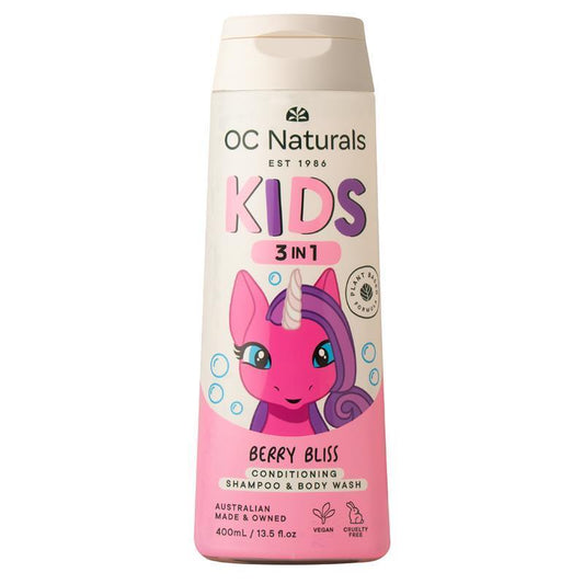 Organic Care Kids 3-in-1 Berry Bliss Shampoo, Conditioner & Body Wash 400ml-Auzzi Store