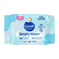 Curash Simply Water Wipes 20 Pack - Gentle Baby Wipes