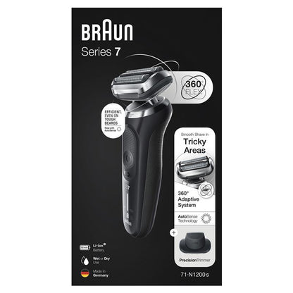 Braun Series 7 71-N1200s Cordless Wet & Dry Electric Shaver with Precision Trimmer