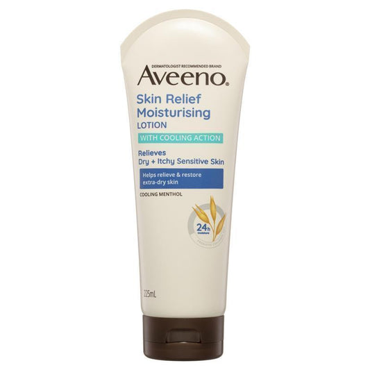 Aveeno Skin Relief Moisturising Body Lotion Cool Action 225ml - Hydrate Sensitive Skin-Auzzi Store