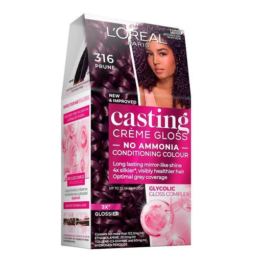 L'Oreal Paris Casting Creme Gloss - 316 Plum (Ammonia Free) - 1 Unit-Auzzi Store