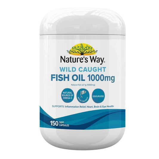 Nature's Way Wild Caught Odourless Fish Oil 1000mg - 150 Capsules