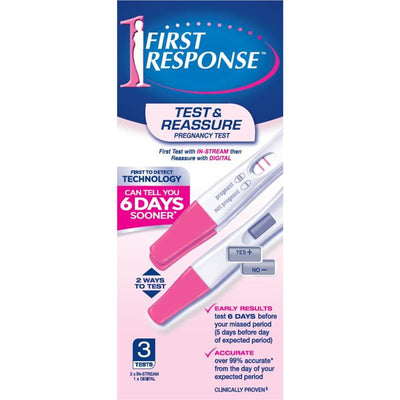 First Response 3-Pack In-Stream & Digital Pregnancy Tests, 99% Accurate