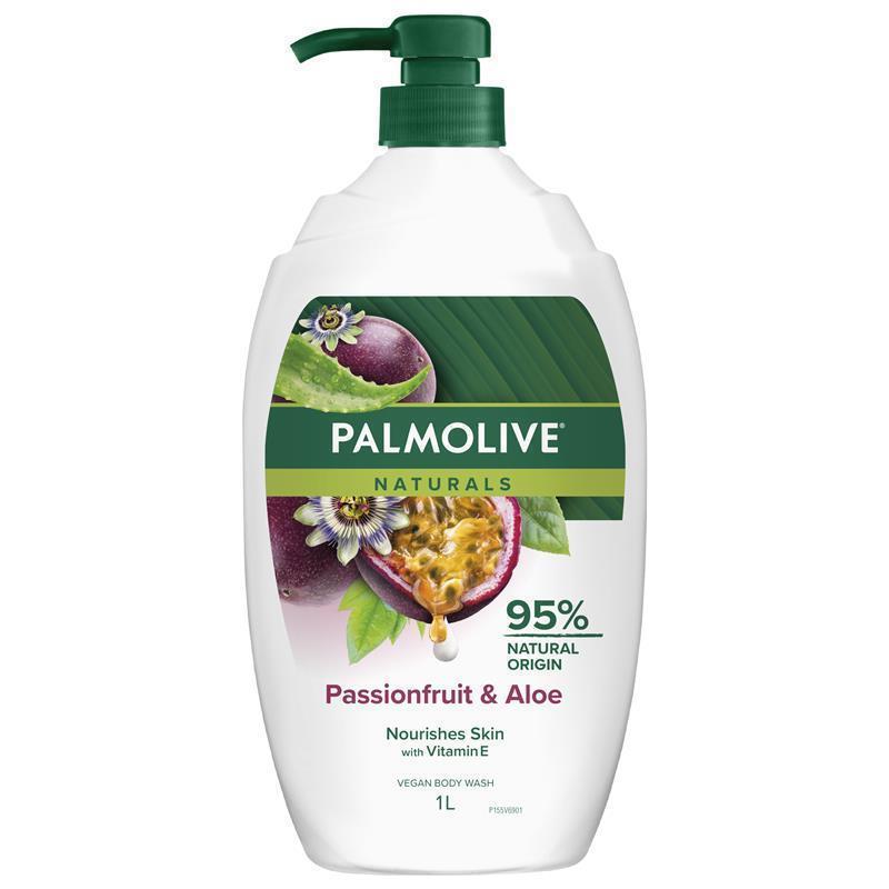 Palmolive Naturals Passionfruit & Aloe Vegan Body Wash 1L – Moisturizing
