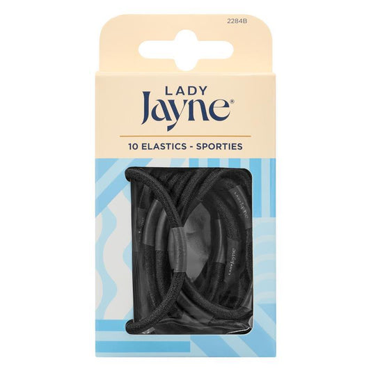Lady Jayne Super Hold Thick Elastics - 10 Pack, Black-Auzzi Store
