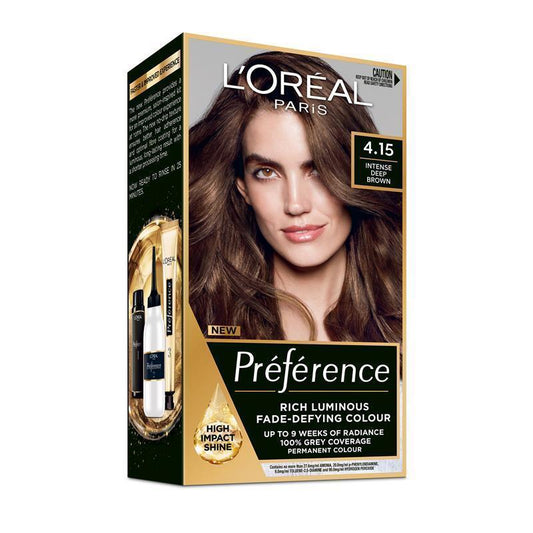 L'Oreal Paris Preference Caracas 4.15 Intense Deep Brown - Permanent Hair Color-Auzzi Store