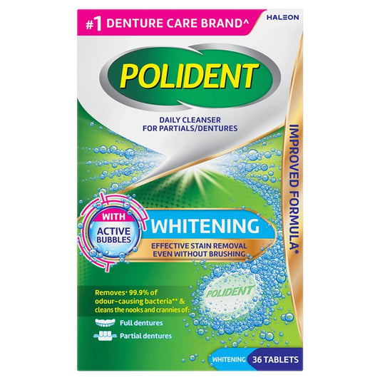 Polident Denture Cleanser Whitening Tablets - 36 Pack – view 2 - Auzzistore