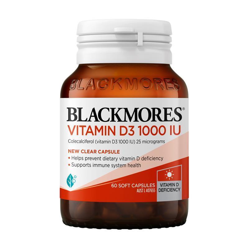 Blackmores Vitamin D3 1000 IU Capsules - 60 for Bone & Immune Health