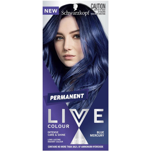 Schwarzkopf Live Colour Permanent Blue Mercury - Vibrant Hair Colour – view 2