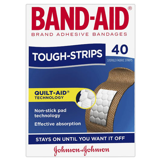 Band-Aid Tough Strips - 40 Pack for Heavy Duty Protection-Auzzi Store