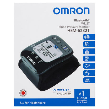 Omron HEM6232T Bluetooth Wrist Blood Pressure Monitor - Auzzi Store