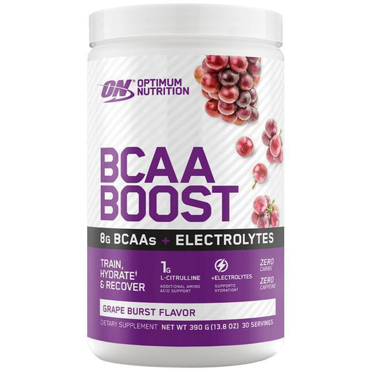 Optimum Nutrition BCAA Boost Grape 390g - Essential Amino Acids for Muscle Recovery