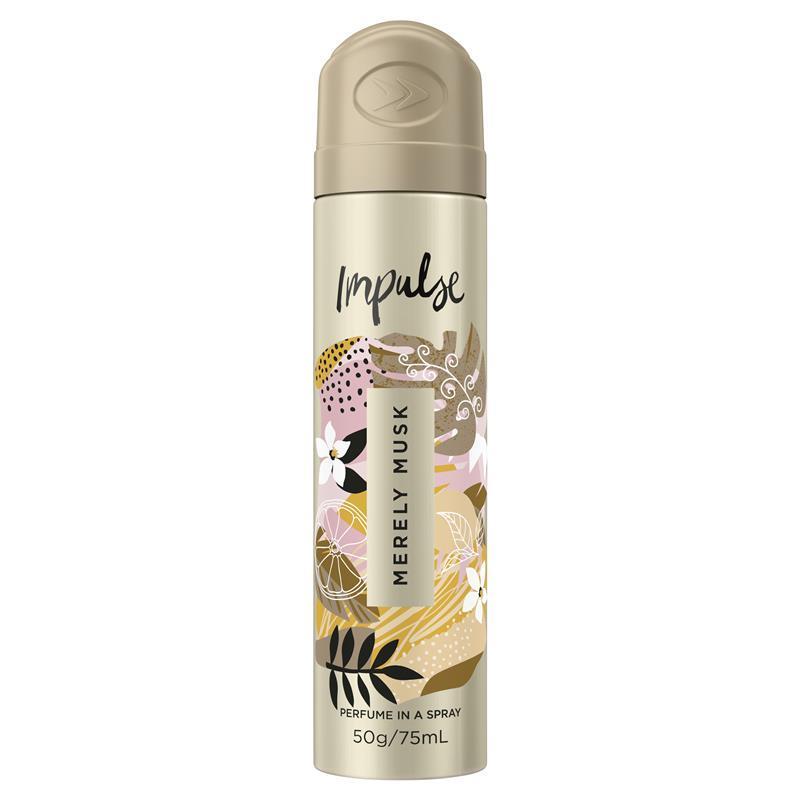 Impulse Merely Musk Women's Aerosol Body Spray Deodorant 75ml