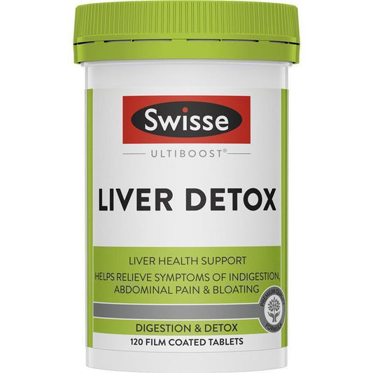 Swisse Ultiboost Liver Detox Tablets with Milk Thistle & Turmeric, 120