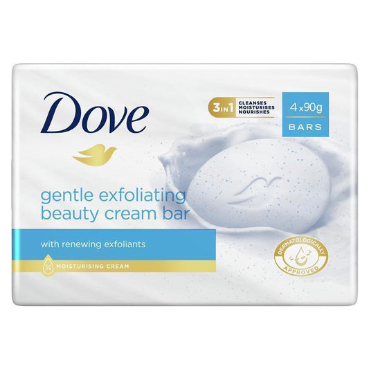 Dove Exfoliating Beauty Cream Bars 4x90g – Moisturizing & Cruelty-Free