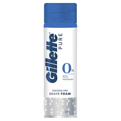 Gillette PURE SubZero Icy Cool Shaving Foam for Men, 245g