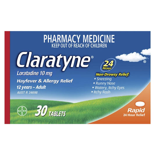 Claratyne Allergy Hayfever Relief Antihistamine Tablets - 30 Pack for Extended Relief-Auzzi Store